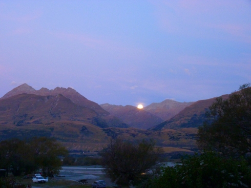 Amazing moon rise at Kinloch